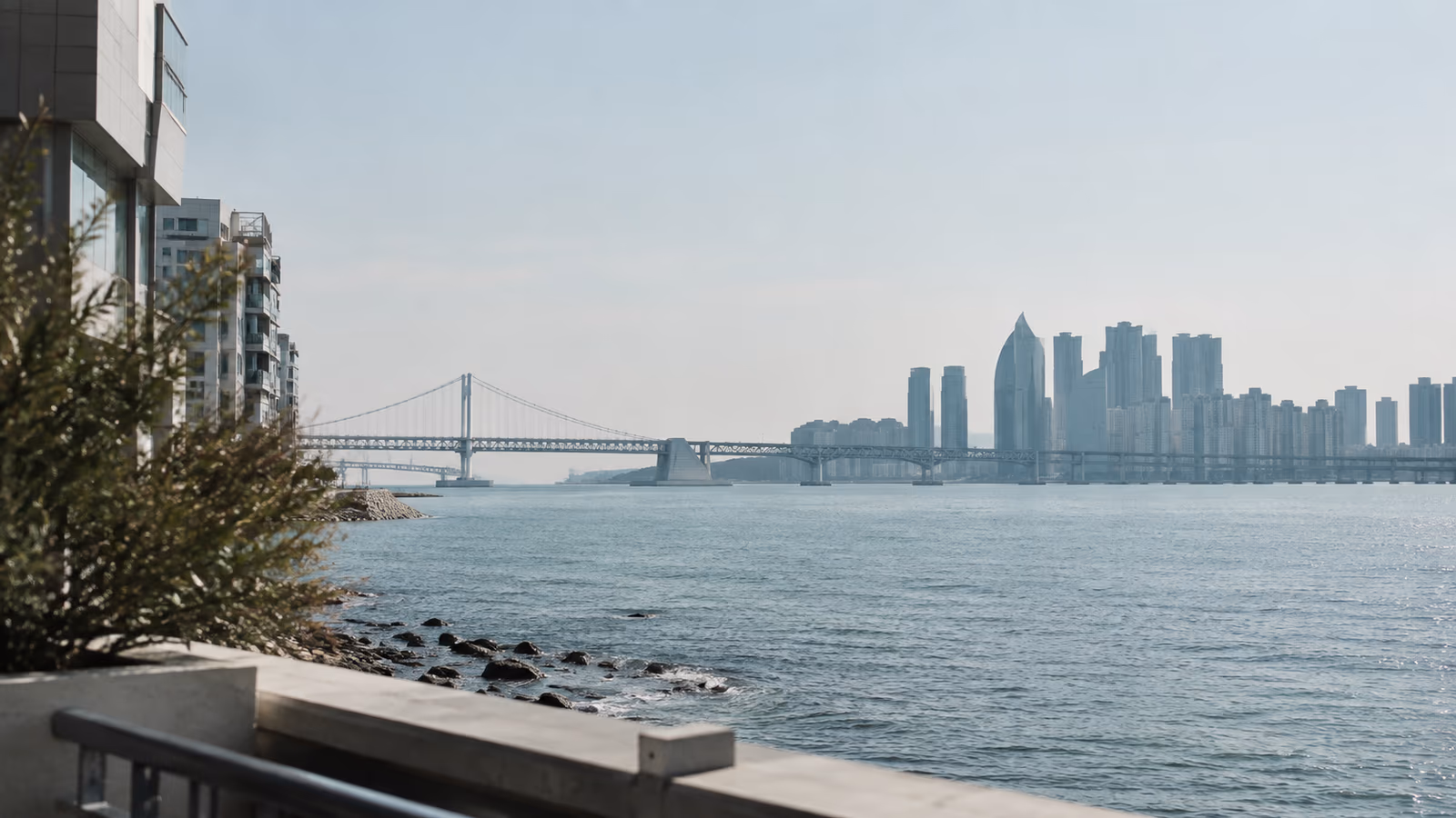 부산 광안대교와 해안 도시 전경